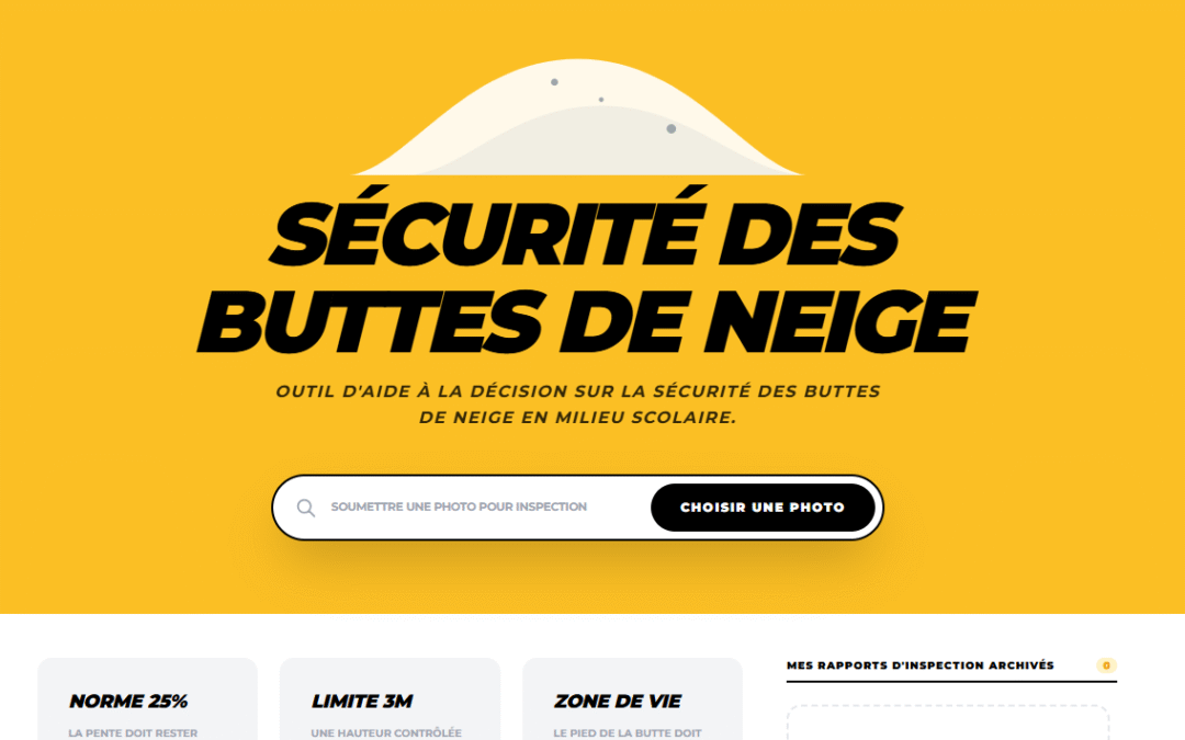 CheckMabutte.ca la solution pour inspecter les buttes de neige